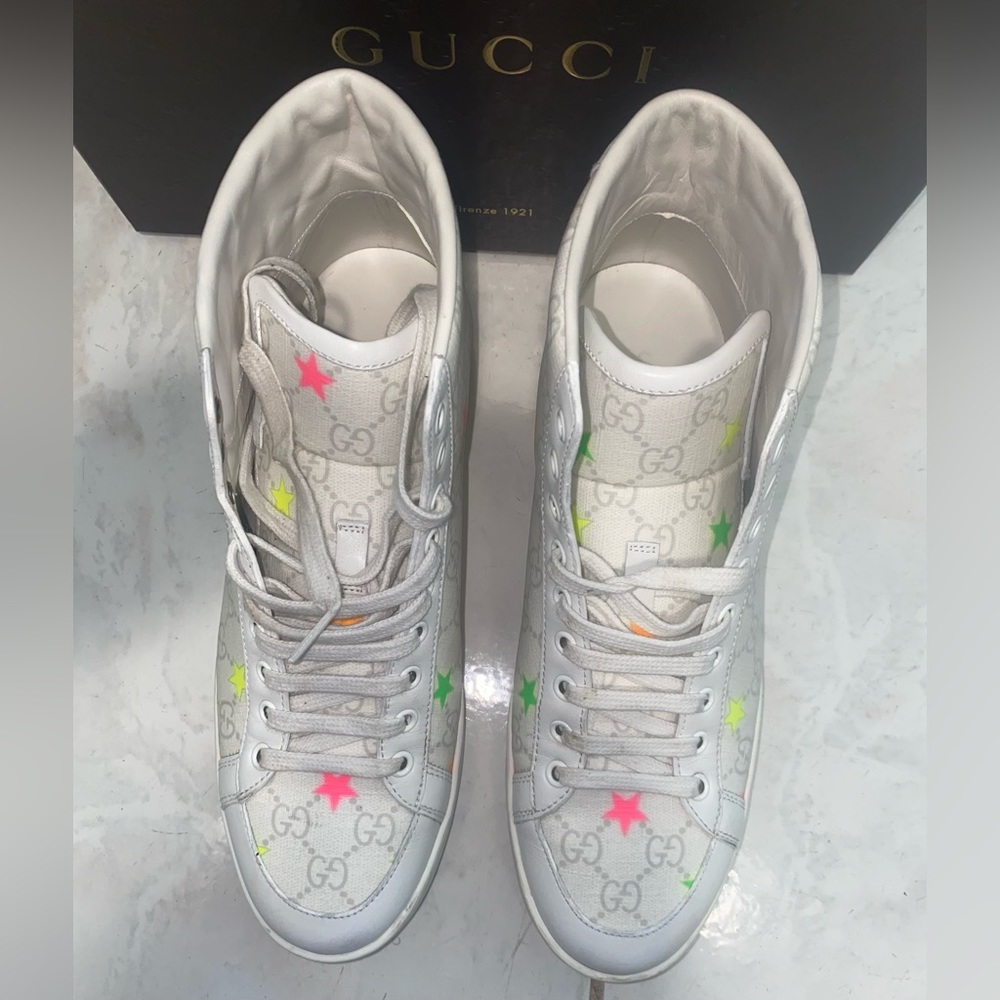Gucci Supreme Stars Leather Sneakers - Picture 5 of 10